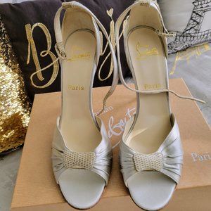 Christian Louboutin Karung Trimmed Stiletto Heels 100MM Sz 41 US 11